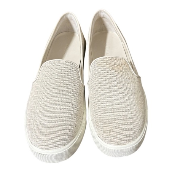 Vince Shoes - Vince Preston Perforated Cream Beige Mesh Slip On Sneakers Size 7.5 Casual